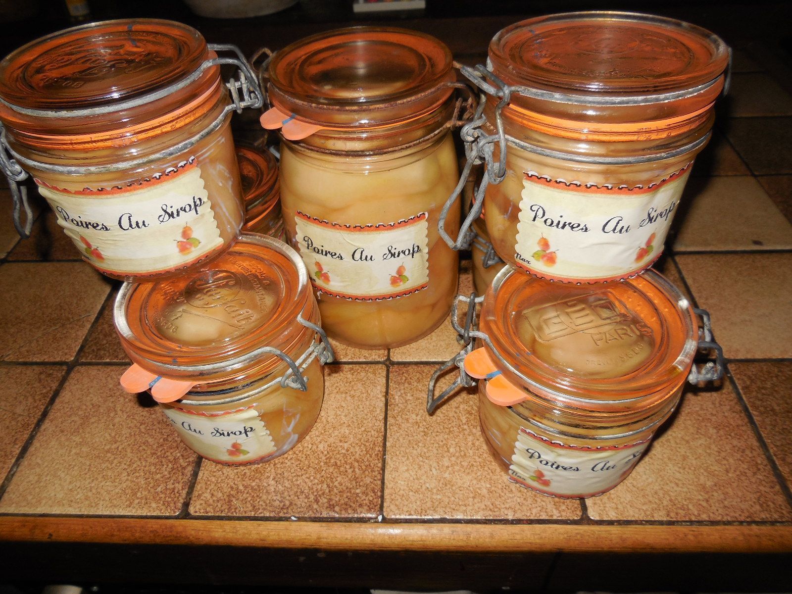 bocaux poires au sirop
